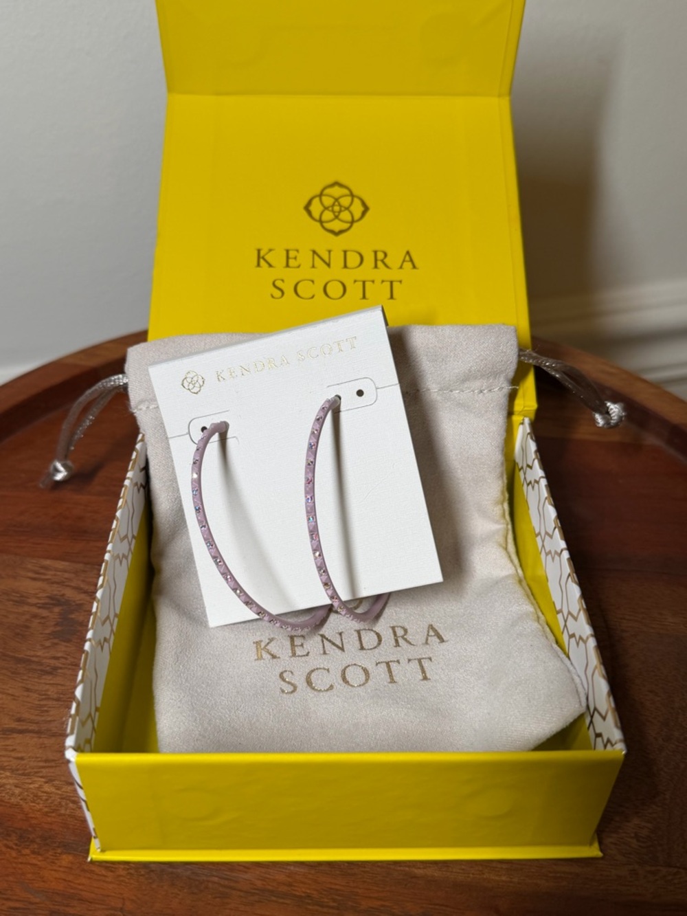 Kendra Scott Val Matte Hoop Earrings Lilac
